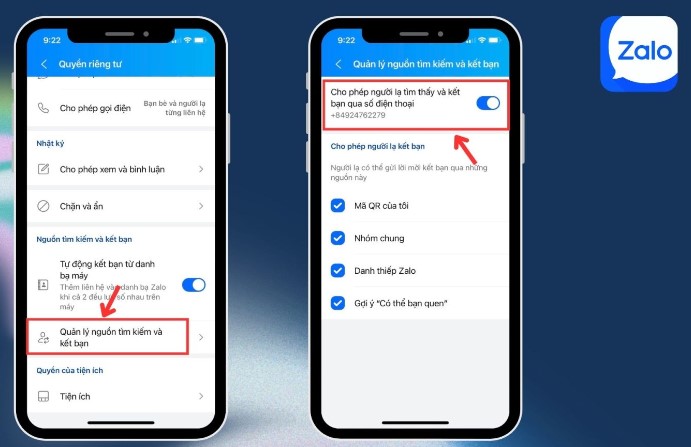 Cách ẩn số điện thoại trên Zalo với người lạ 2