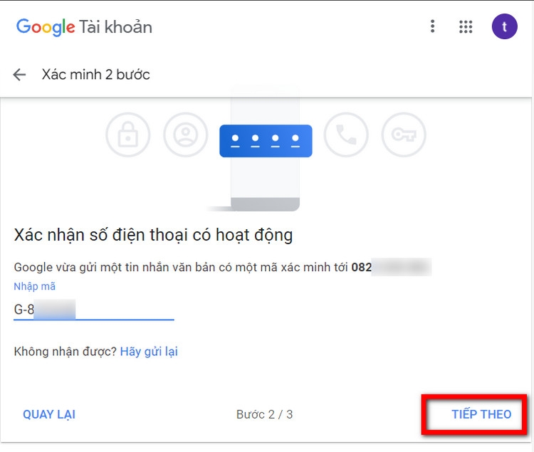 Hướng dẫn bảo mật Gmail bằng tin nhắn văn bản và số điện thoại 6