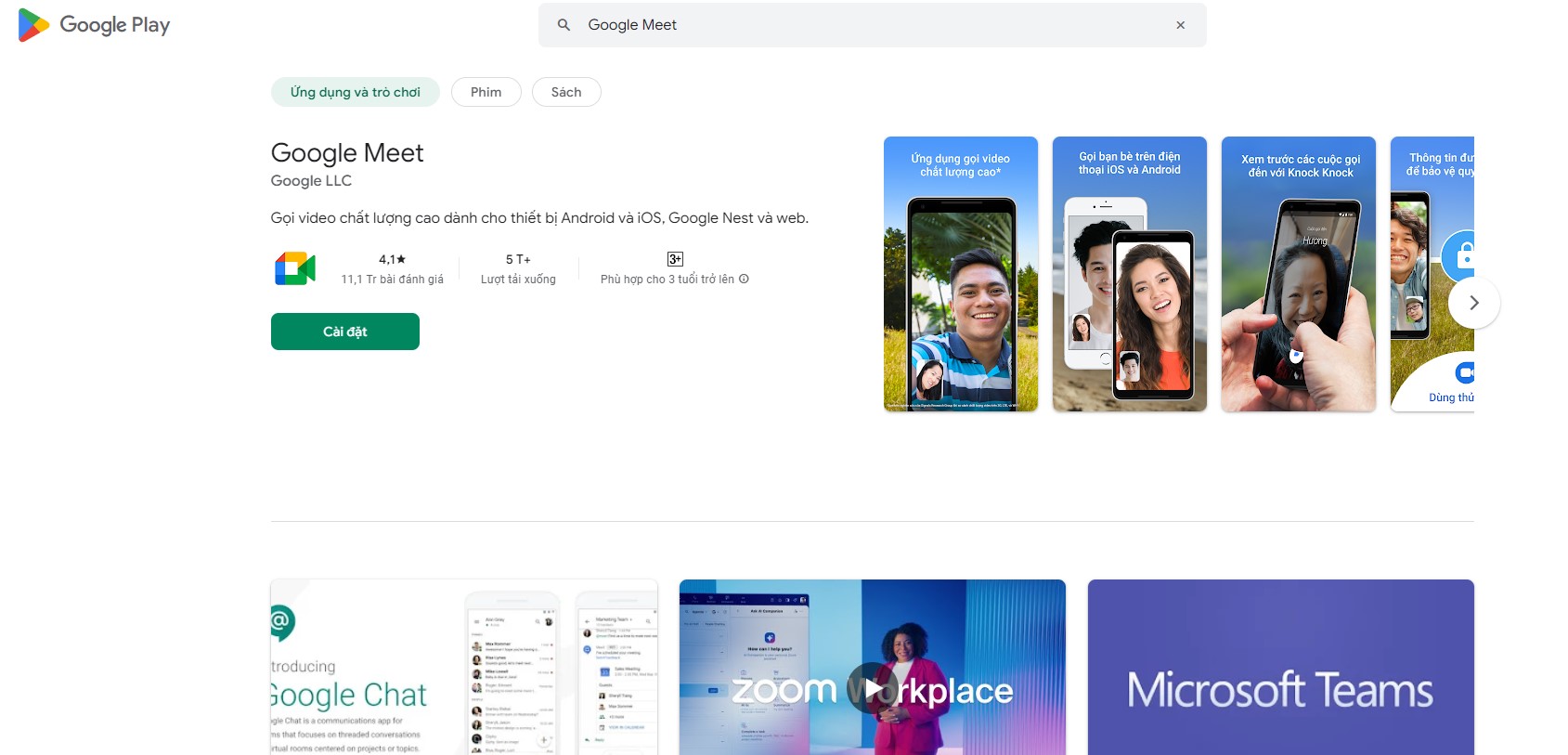 Cách cài đặt Google Meet trên điện thoại 1