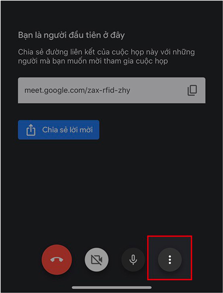 Cách chia sẻ màn hình trong Google Meet trên điện thoại 1