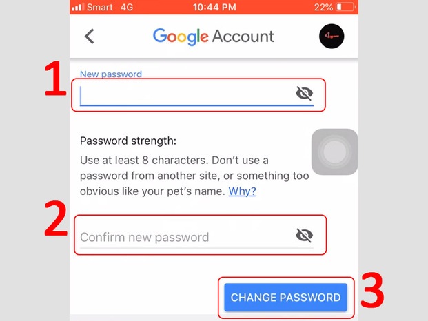 Cách đổi mật khẩu Gmail trên iPhone, iPad đơn giản 5