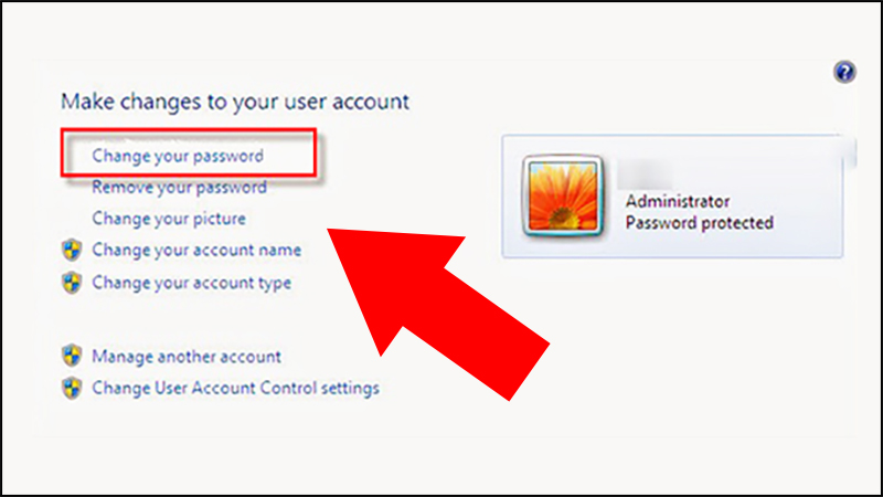 Cách đổi mật khẩu Máy Tính Win 7 4