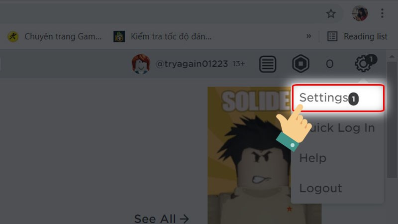 Cách đổi mật khẩu Roblox vng 2