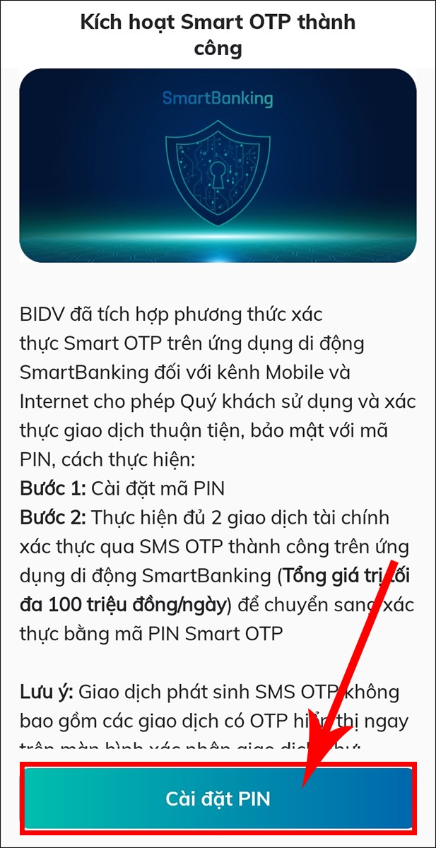 Cách lấy lại khi quên mật khẩu BIDV 7