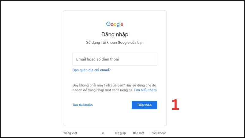 Cách lấy lại mật khẩu Gmail bằng email khôi phục 1