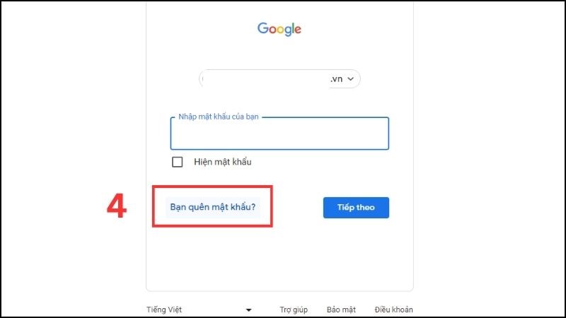 Cách lấy lại mật khẩu Gmail bằng email khôi phục 3