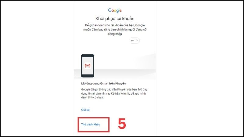 Cách lấy lại mật khẩu Gmail trên máy tính 3