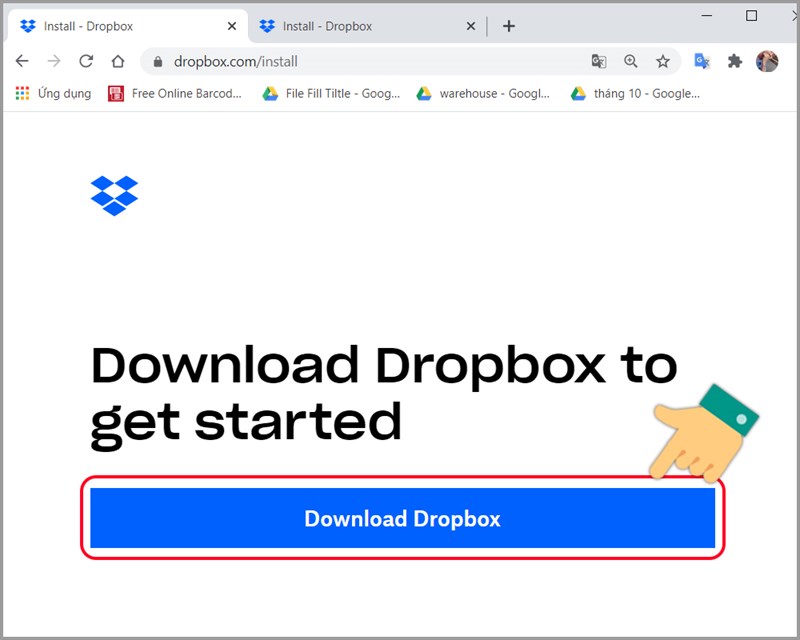 Cách tải Dropbox về máy tính 1