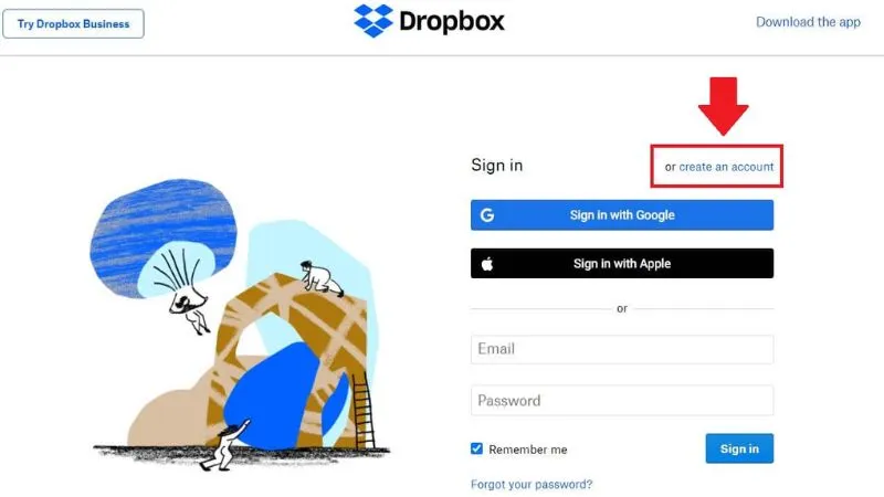 Cách tạo tài khoản Dropbox miễn phí 2