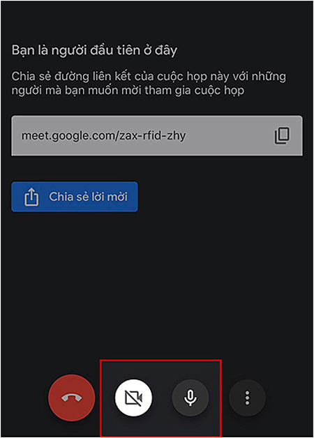 Cách tạo và chia sẻ phòng họp trên Google Meet từ điện thoại 5