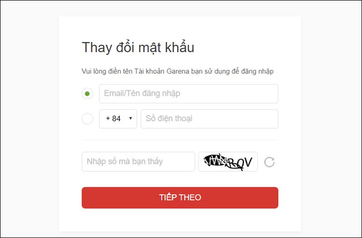 Cách thay đổi mật khẩu Garena bằng Gmail khi mất số điện thoại 3