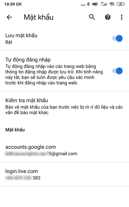 Cách xem mật khẩu Gmail trên điện thoại Android 4