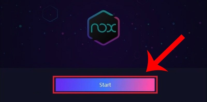 cài đặt Nox Player, chọn Start để mở trình giả lập