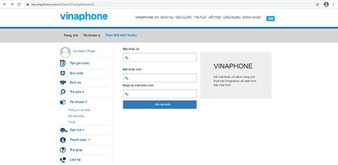 Đổi mật khẩu Wifi VNPT bằng trên website