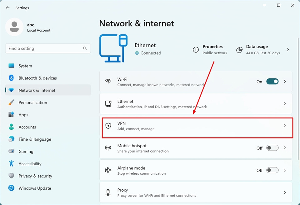 Hướng dẫn cài đặt VPN trên máy tính 3