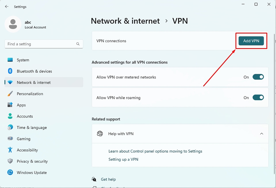 Hướng dẫn cài đặt VPN trên máy tính 4