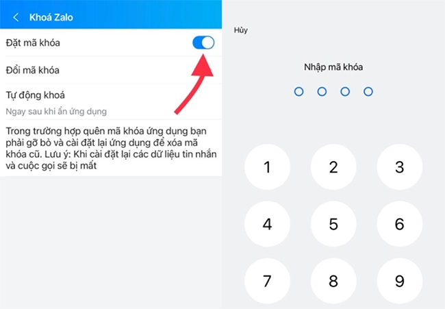 Hướng dẫn cài mã khóa ứng dụng Zalo trên iPhone 12 3