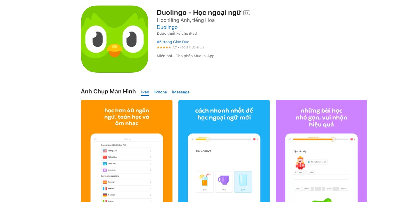 Hướng dẫn chi tiết cách tải và cài đặt ứng dụng học tiếng Anh trên iOS 2