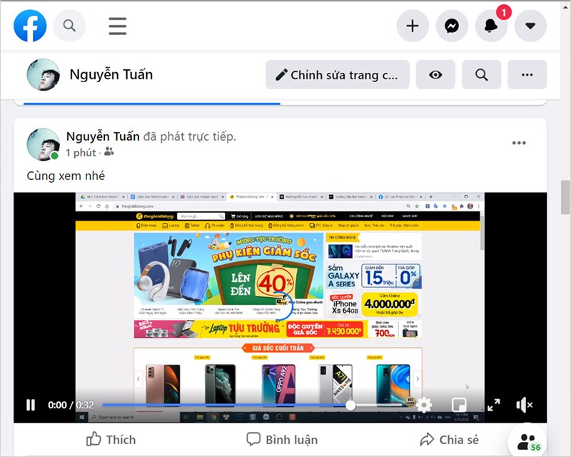 Hướng dẫn dùng OBS live stream facebook 13