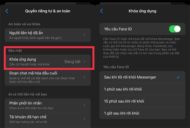 Hướng dẫn khóa ứng dụng Messenger trên iPhone 12 3