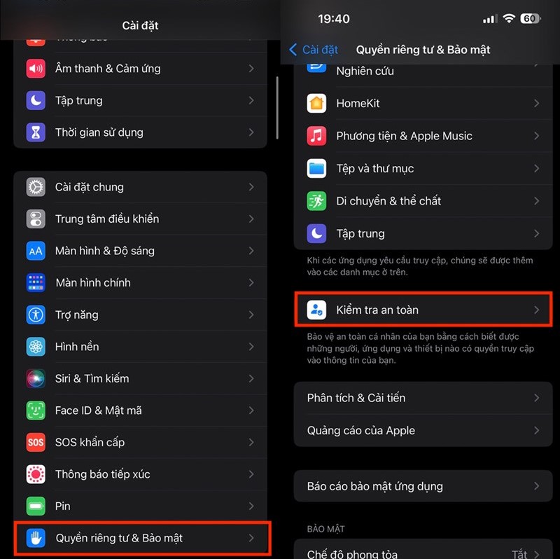 Hướng dẫn kiểm tra bảo mật trên iPhone và cài đặt lại để bảo vệ an toàn 1