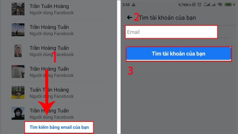 Hướng dẫn lấy lại mật khẩu Facebook bằng Gmail 2