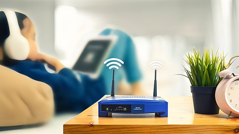 Lắp anten cho router (bộ định tuyến)