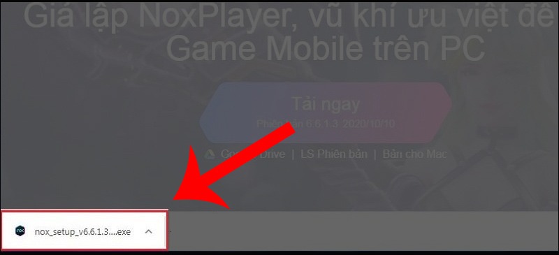 vào file cài đặt