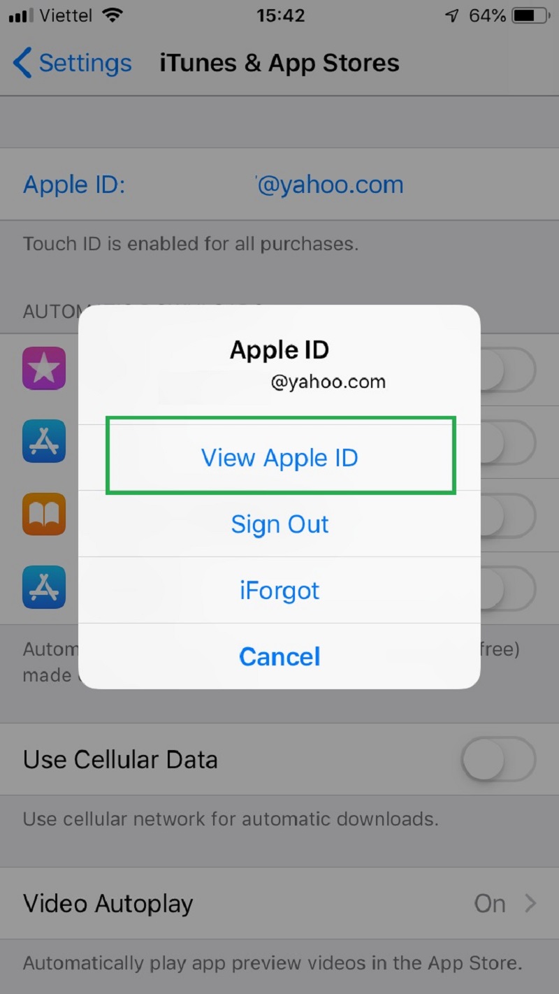 View Apple ID