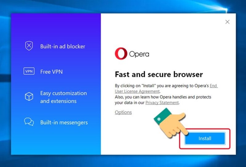 Hướng dẫn cách tải trình duyệt Opera trên PC 4
